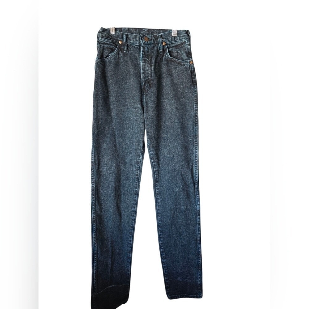 Wrangler Slim Fit High Rise Teal Turquoise Overdye Jeans‎ 7X36